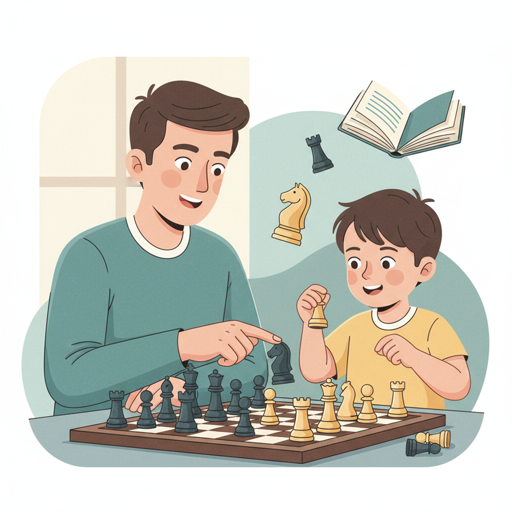 Как научить ребенка играть в шахматы — иллюстрация к статье «Как научить ребенка играть в шахматы»