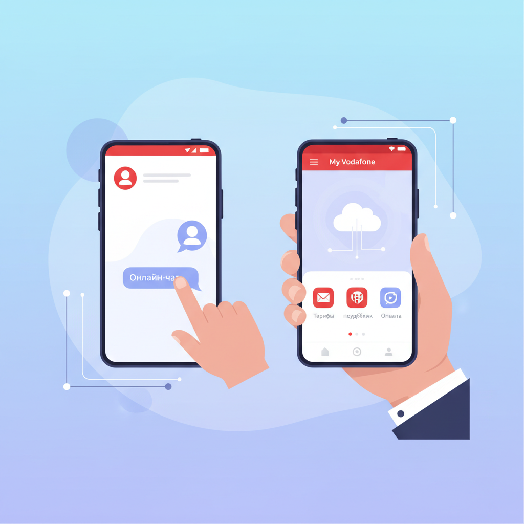 Онлайн-чат и мобильное приложение My Vodafone — иллюстрация к статье «как связаться с оператором vodafone»