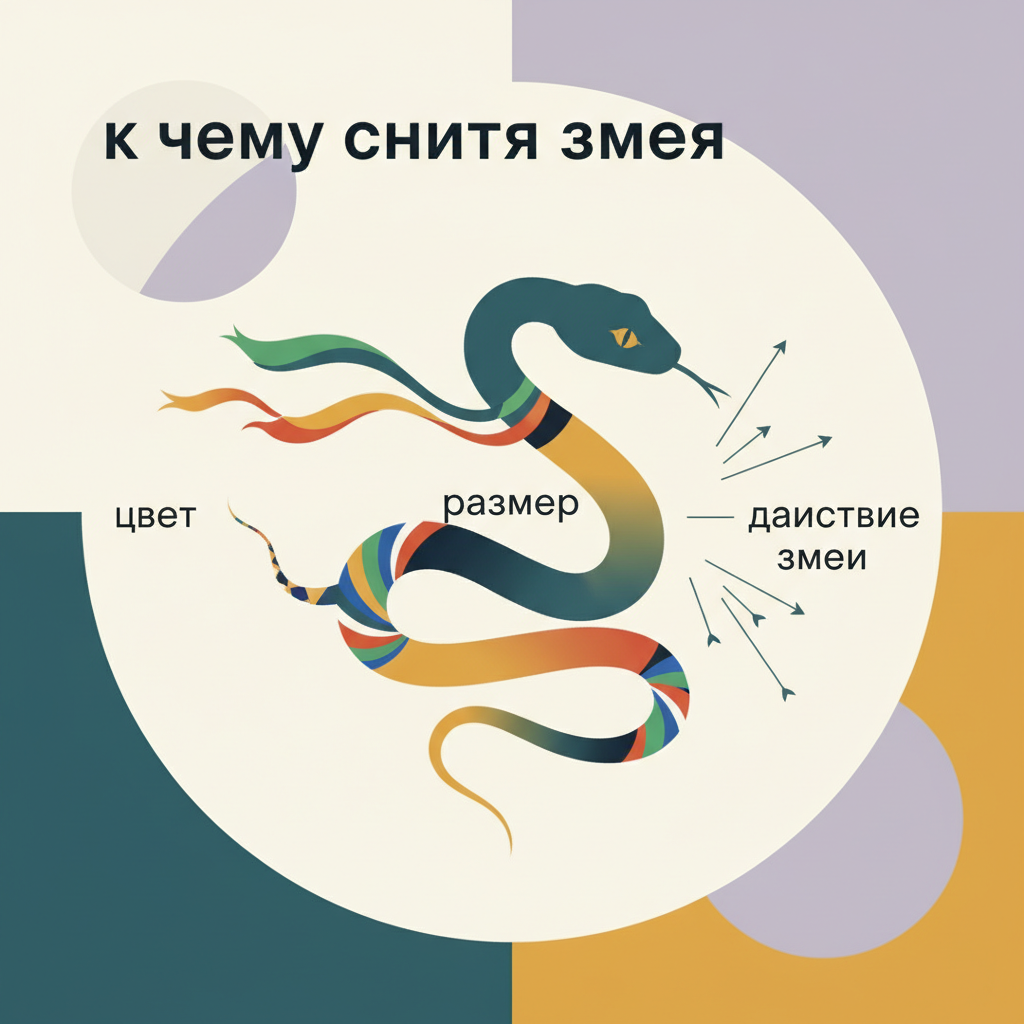 Значение сна зависит от деталей: цвет, размер, действие змеи — иллюстрация к статье «к чему снится змея»